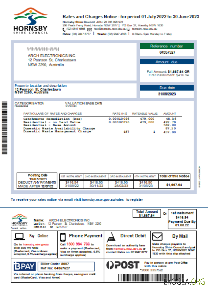 Projet de loi sur les services publics du NSW Hornsby Shire Council SCR